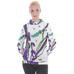 Multicolored Abstract Print Women s Hooded Pullover by dflcprintsclothing