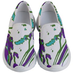 Multicolored Abstract Print Kids Lightweight Slip Ons by dflcprintsclothing