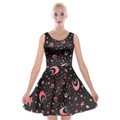 Pattern Lune Étoile Profondeur Velvet Skater Dress by alllovelyideas