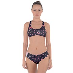 Pattern Lune Étoile Profondeur Criss Cross Bikini Set by alllovelyideas