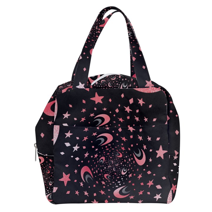 Pattern Lune étoile Profondeur Boxy Hand Bag