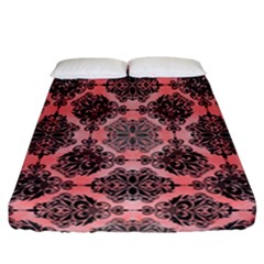 Pattern Rouge Noir Fitted Sheet (california King Size) by alllovelyideas