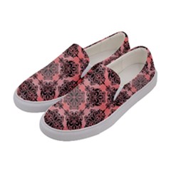 Pattern Rouge Noir Women s Canvas Slip Ons by alllovelyideas