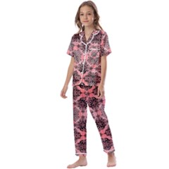 Pattern Rouge Noir Kids  Satin Short Sleeve Pajamas Set by alllovelyideas