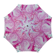 Marbling Art Print Golf Umbrellas by kaleidomarblingart