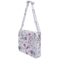 Flowers In One Line Cross Body Office Bag