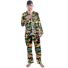 Jungle Men s Long Sleeve Satin Pajamas Set