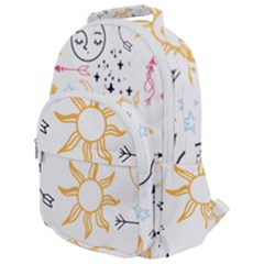 Pattern Mystic Rounded Multi Pocket Backpack by alllovelyideas