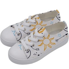 Pattern Mystic Kids  Low Top Canvas Sneakers by alllovelyideas