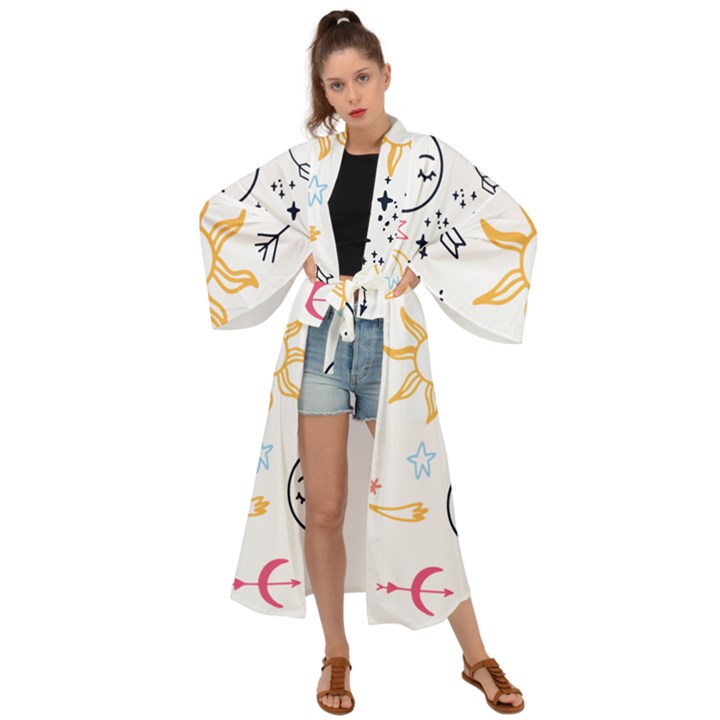 Pattern Mystic Maxi Kimono