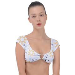 Pattern Mystic Cap Sleeve Ring Bikini Top