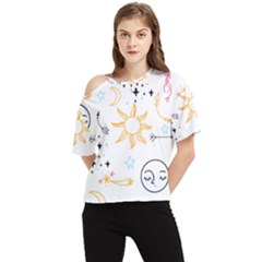 Pattern Mystic One Shoulder Cut Out Tee
