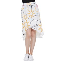 Pattern Mystic Frill Hi Low Chiffon Skirt