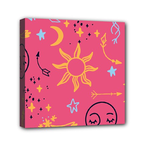 Pattern Mystic Color Mini Canvas 6  x 6  (Stretched)
