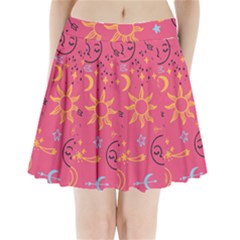 Pattern Mystic Color Pleated Mini Skirt
