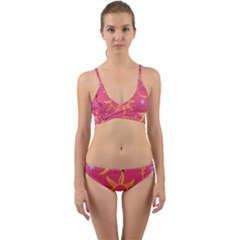 Pattern Mystic Color Wrap Around Bikini Set