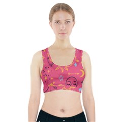Pattern Mystic Color Sports Bra With Pocket