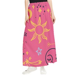 Pattern Mystic Color Maxi Chiffon Skirt