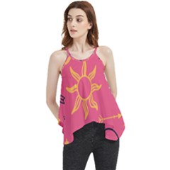 Pattern Mystic Color Flowy Camisole Tank Top