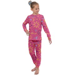 Pattern Mystic Color Kids  Long Sleeve Set 