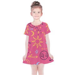 Pattern Mystic Color Kids  Simple Cotton Dress