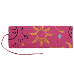 Pattern Mystic Color Roll Up Canvas Pencil Holder (M)