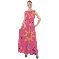 Pattern Mystic Color Chiffon Mesh Boho Maxi Dress