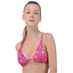 Pattern Mystic Color Knot Up Bikini Top