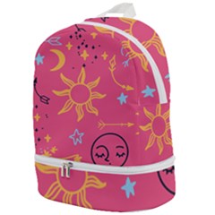 Pattern Mystic Color Zip Bottom Backpack