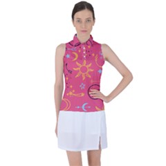 Pattern Mystic Color Women s Sleeveless Polo Tee