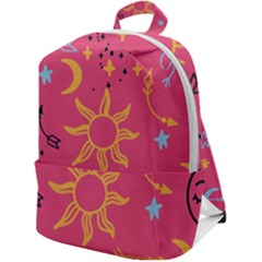 Pattern Mystic Color Zip Up Backpack