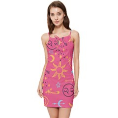 Pattern Mystic Color Summer Tie Front Dress