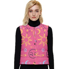 Pattern Mystic Color Women s Button Up Puffer Vest