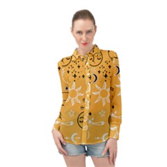 Pattern Mystic Color2 Long Sleeve Chiffon Shirt