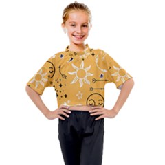 Pattern Mystic Color2 Kids Mock Neck Tee