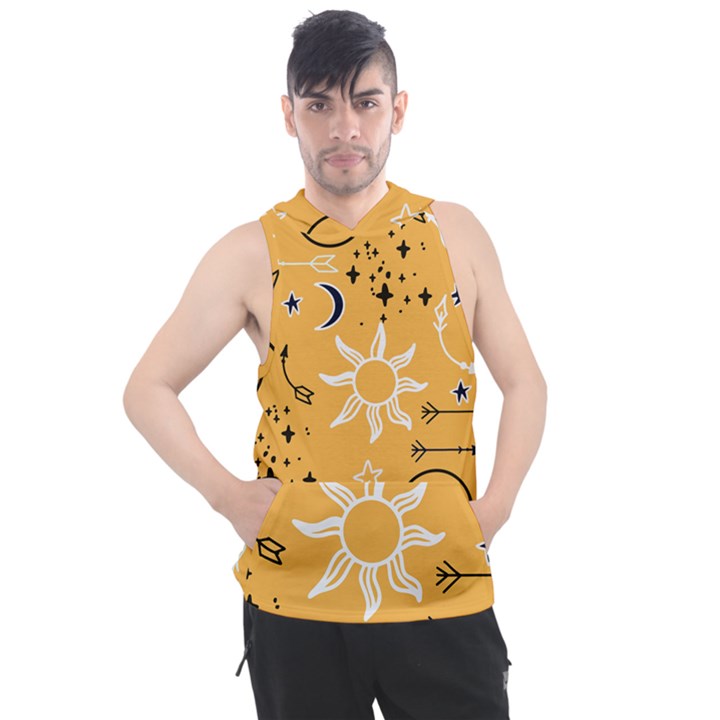 Pattern Mystic Color2 Men s Sleeveless Hoodie