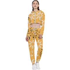 Pattern Mystic Color2 Cropped Zip Up Lounge Set