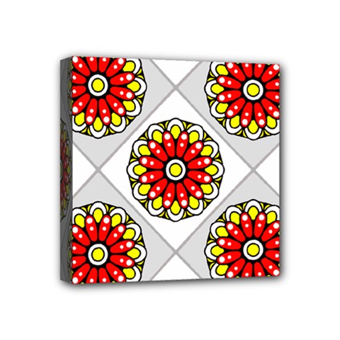 Mandala Modern Forme Geometrique Mini Canvas 4  X 4  (stretched) by byali