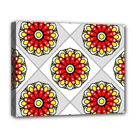 Mandala Modern Forme Geometrique Deluxe Canvas 20  X 16  (stretched) by byali