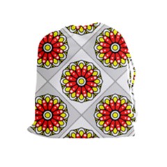 Mandala Modern Forme Geometrique Drawstring Pouch (xl) by byali