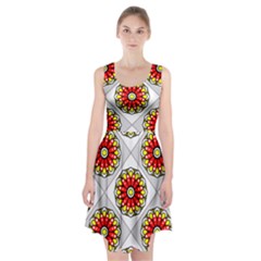 Mandala Modern Forme Geometrique Racerback Midi Dress