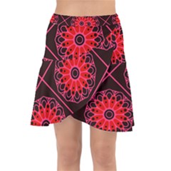 Mandala Colore Abstraite Wrap Front Skirt by byali