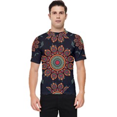 Colored Mandala Dark 2 Men s Short Sleeve Rash Guard