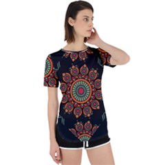 Colored Mandala Dark 2 Perpetual Short Sleeve T-Shirt