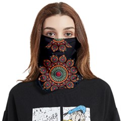 Colored Mandala Dark 2 Face Covering Bandana (Two Sides)