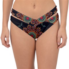 Colored Mandala Dark 2 Double Strap Halter Bikini Bottom by byali