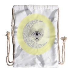 Soleil-lune-oeil Drawstring Bag (large) by byali