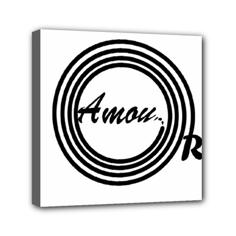 Amour Mini Canvas 6  X 6  (stretched) by WELCOMEshop