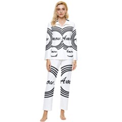 AMOUR Womens  Long Sleeve Pocket Pajamas Set