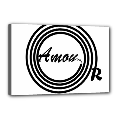 Amour Canvas 18  X 12  (stretched) by WELCOMEshop